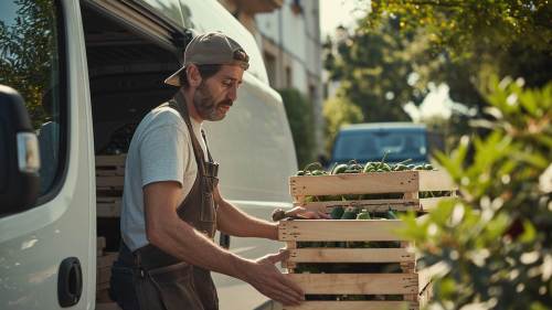 furgoneta para transportar verduras fruta